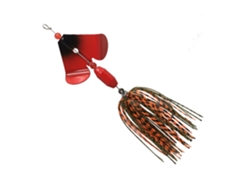 Señuelo giratorio (rojo) con paletas de engranaje, apto para la pesca.