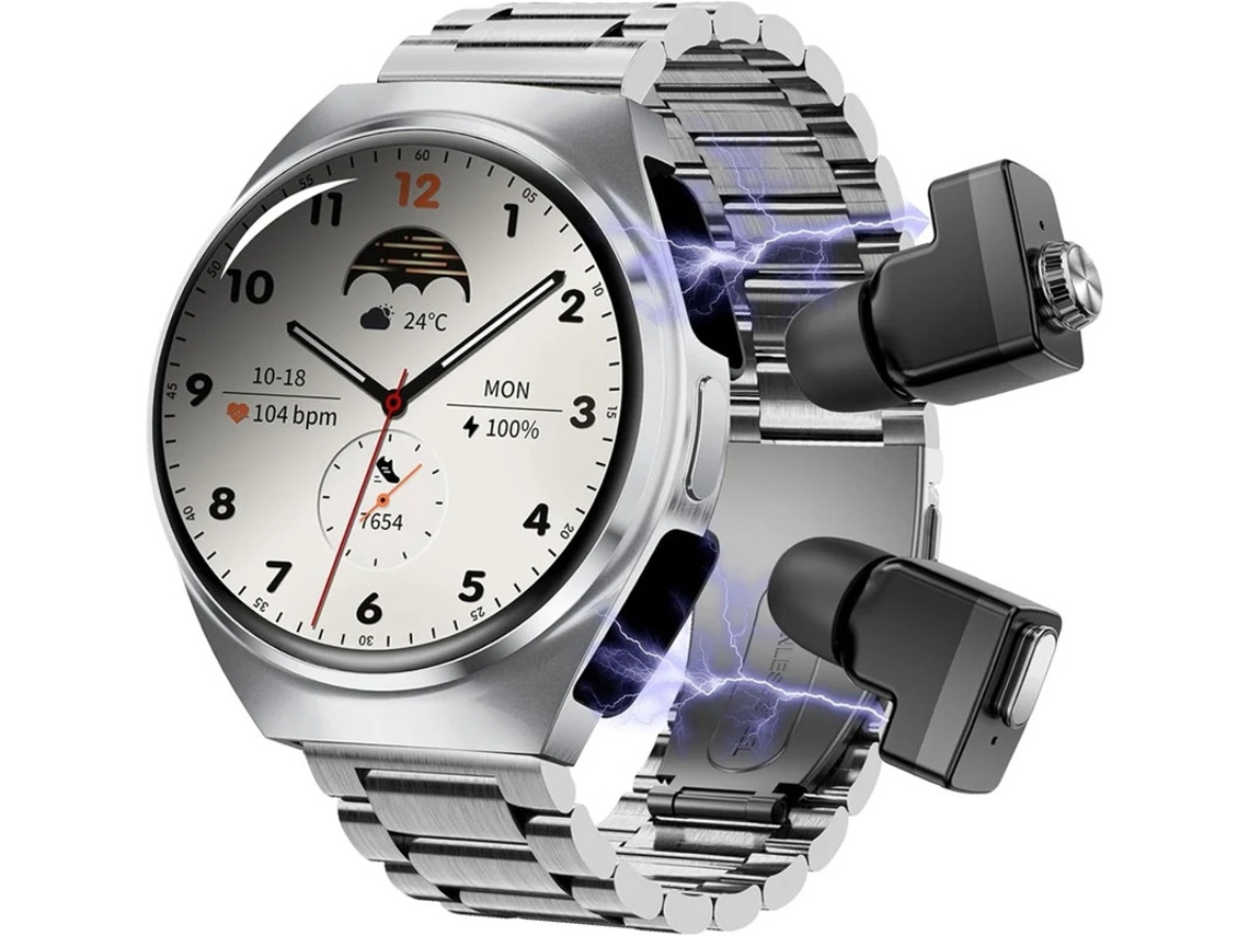 Reloj Inteligente Con Auriculares Inalámbricos Bluetooth Call Reloj Masculino De 1.5 Pulgadas Material De Acero Cuerpo Ultrafino 9d Efecto Yizhood