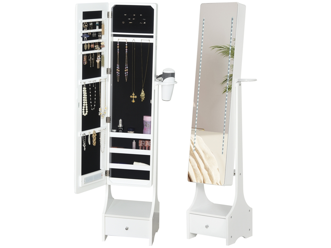 Vitrina Joyas Espejo Luces Led Interruptor Táctil Organizador Joyas
