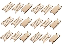 Juego De 18 Trineos Miniatura De Madera Natural Para Manualidades Y Decoraciones Colgantes.