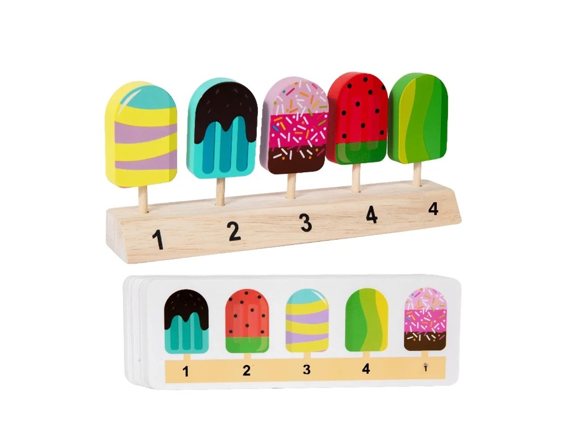 Juguete de simulación para preescolares que estimula el razonamiento lógico. Palitos de helado.