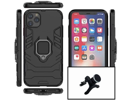 Carcasa + Soporte iphone 13 Pro Max PHONECARE Military Defender Negro 90165