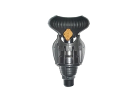 Aspersor rotativo de riego súper 10 + deflector 180º, Rosca 1/2 Macho. Aspersor rotativo 360 con Alcance hasta 10m y Presión de Trabajo de 2.5 a 4 Bar. [marrón] Tapa para aspersor