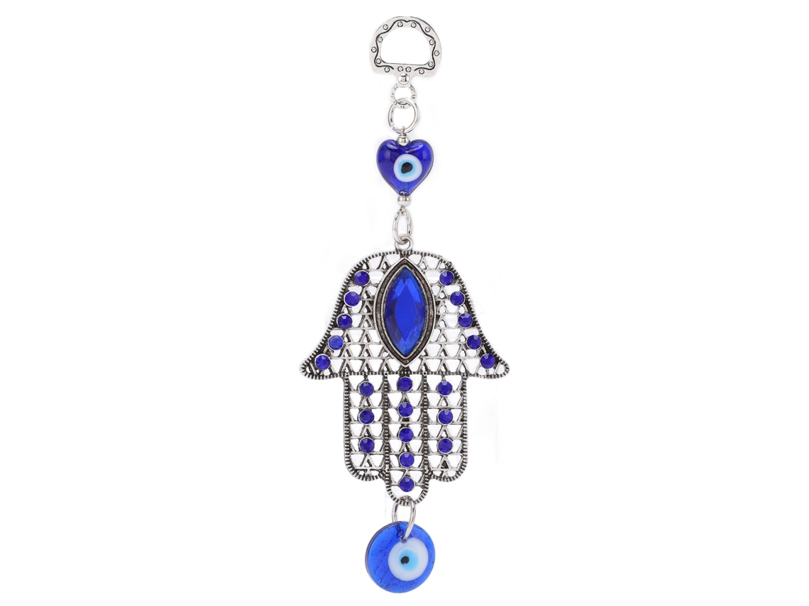 Adorno De Pared Decorativo Con Forma De Ojo Azul, Fabricado En Aleación Y Cristal, De Estilo Retro, Para La Decoración Del Hogar.