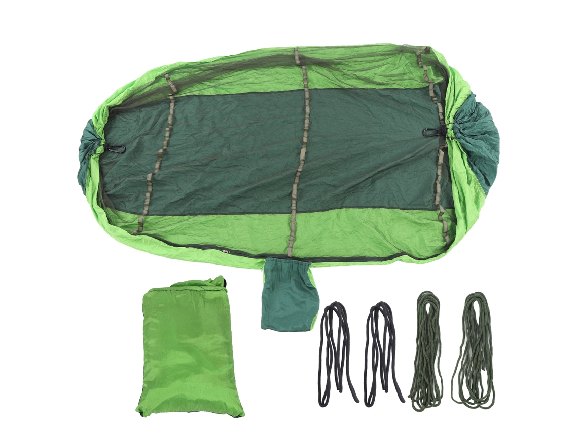 Hamaca Plegable Ligera Para 2 Personas Con Malla Repelente De Insectos, Ideal Para Acampar, Hacer Senderismo, Viajar Y Actividades Al Aire Libre.