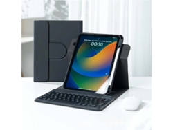 Funda con teclado Bluetooth Fwinl para iPad de 11.ª generación (A16, 2022/2025), teclado y ratón en portugués, color negro