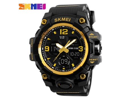 Reloj deportivo analógico para hombre Relojes electrónicos digitales LED impermeables al aire libre-dorado LUUCOZK