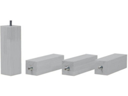 Conjunto de 4 Patas para Cama BENLEMI Foots (Gris - Madera - 6x6x20 cm)