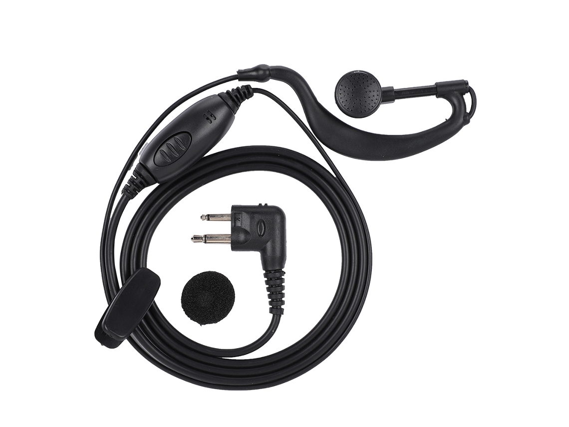 Auriculares Con Gancho Para La Oreja Y Botón Ptt Para Radio Walkie-talkie.