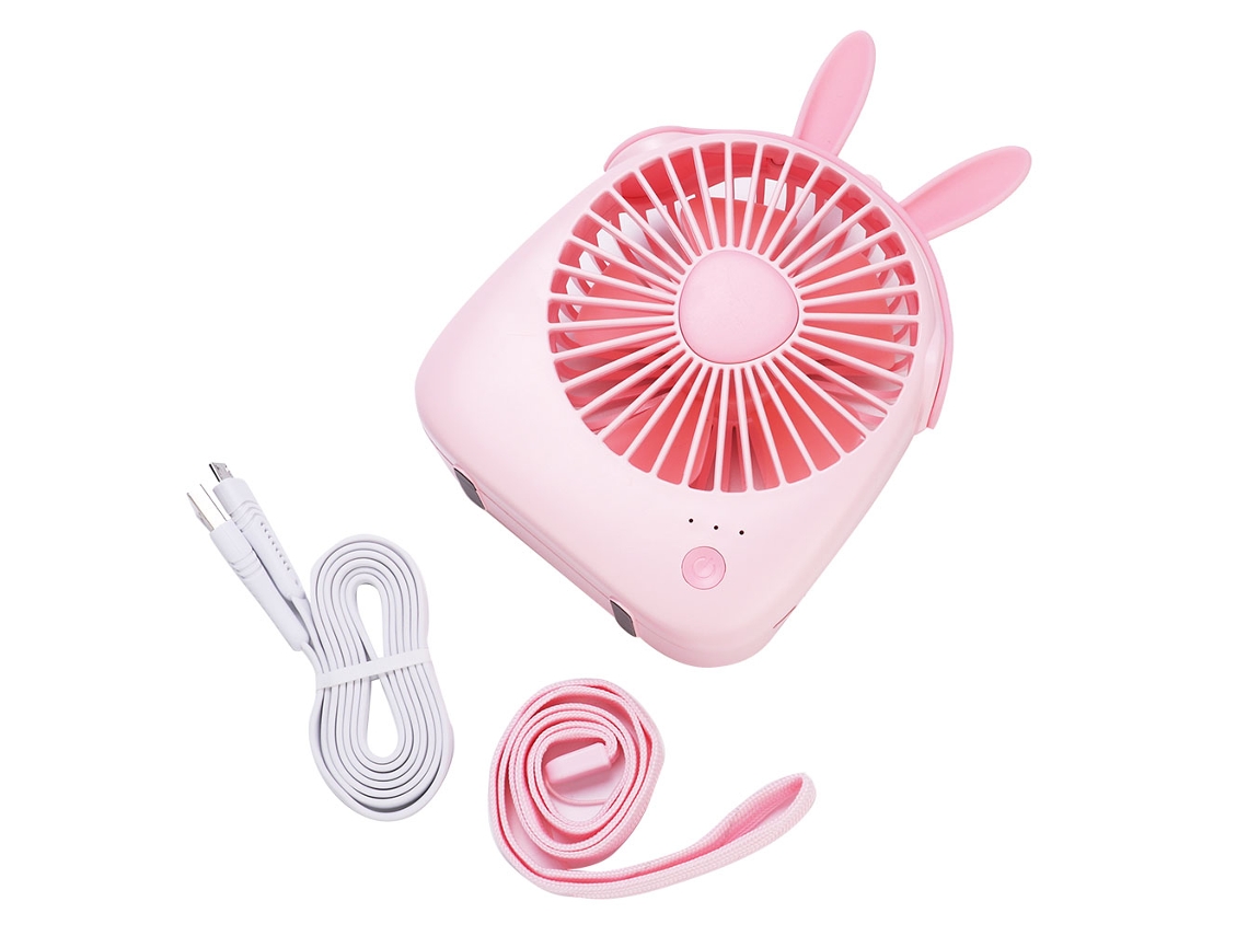 Mini parabrisas portátil recargable por USB ajustable - Rosa