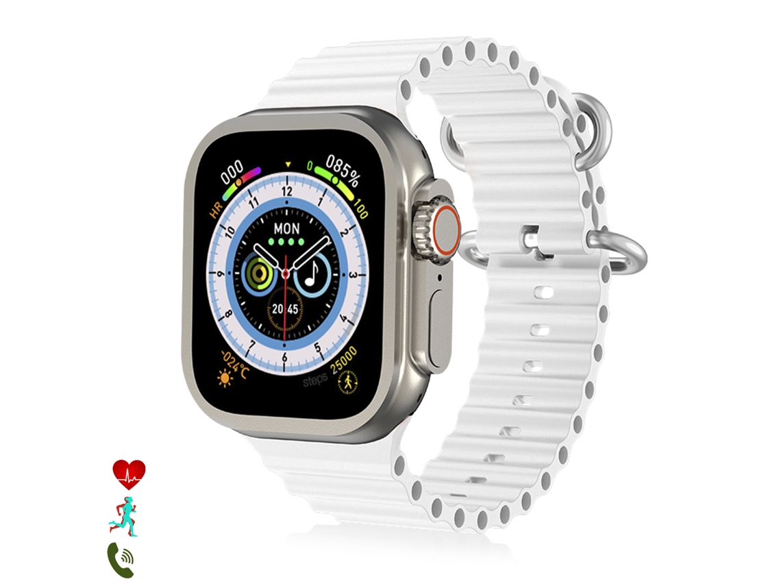 Reloj inteligente J68 con modos deportivos, sensores de salud, notificaciones y llamadas Bluetooth. Corona multifuncional.