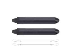 2 Lápices Ópticos Con Cordón Para Pantallas Táctiles, Tabletas, Teléfonos Móviles Y Dispositivos Aptos Para Niños - Negro