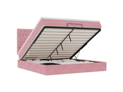 Maison Exclusive - Estructura De Cama Otomana Colchones Terciopelo Rosa 180x200cm