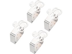 Clips De Acero Inoxidable Para Sujetar Manteles (4 Unidades)