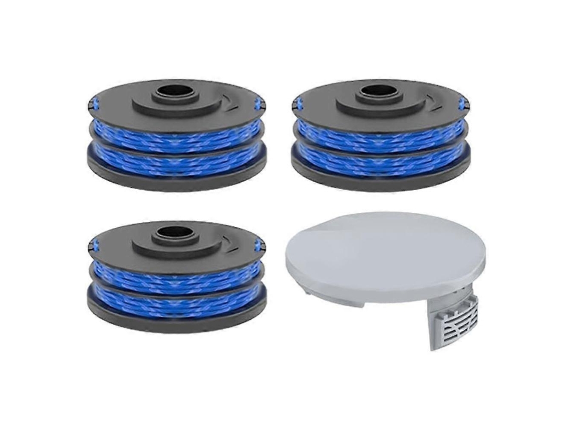 Tapa De Carrete I3q Rac122 + 3 Carretes Rac123 Para Cortacésped Ryobi Rlt6030 Rlt5127 U7o Rlt5027 Rlt4125 Rlt4027