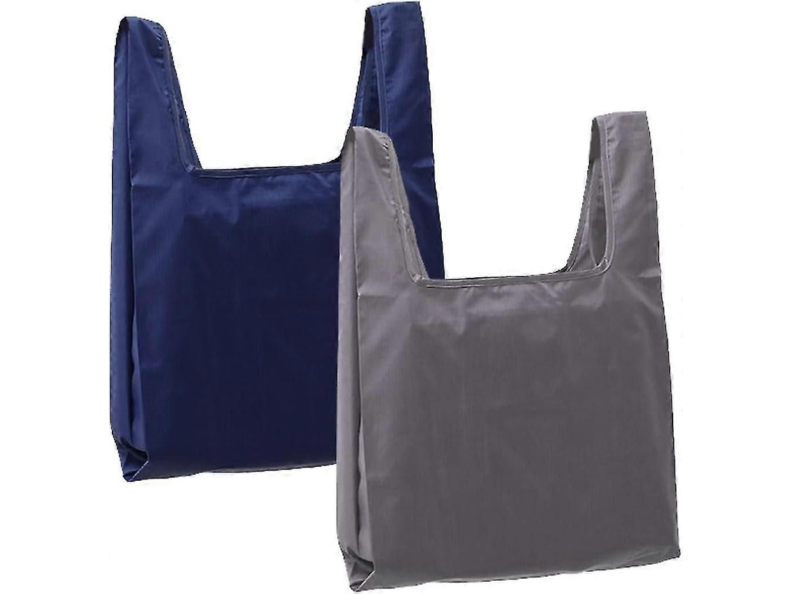 Juego de 2 bolsas de compra de nailon reutilizables, lavables y ecológicas, plegables e ideales para el uso diario GOKOCO