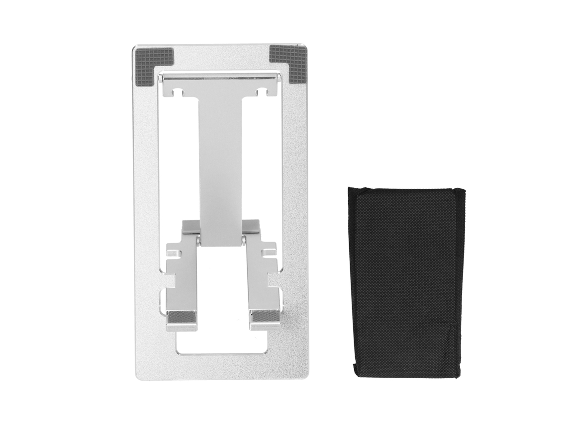 Soporte Para Teléfono (ajustable, Plegable) T3 Soporte Para Teléfono De Escritorio Lazy Para Ipad Y Tableta, Soporte Para Teléfono Plegable De Aleación De Aluminio Para Streaming En Vivo Plata
