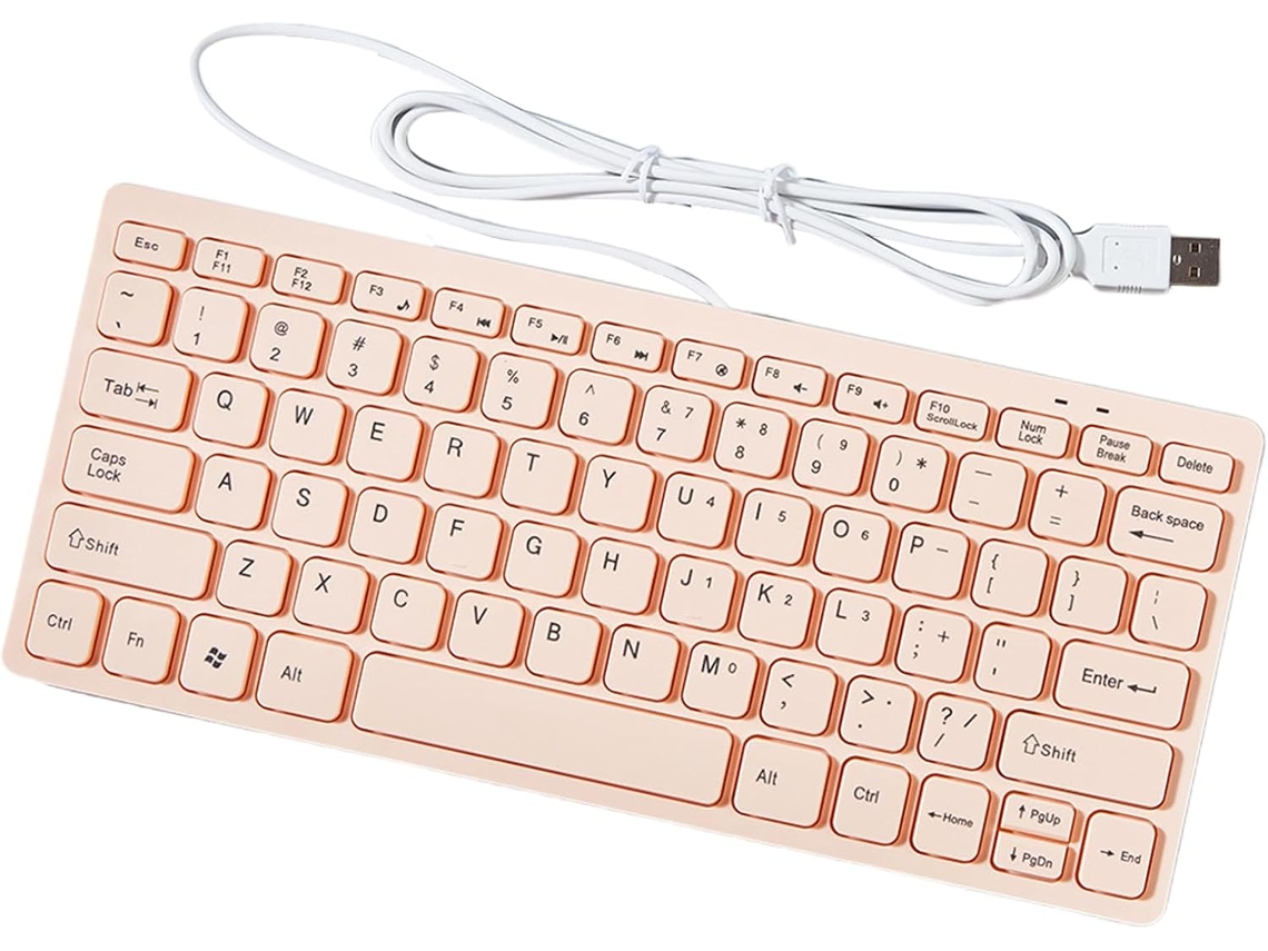 Cable Usb, Teclados Miniatura, 78 Teclas, Delgado, Ergonómico Para Una Escritura Cómoda.