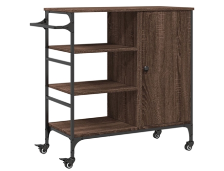 Carrito de cocina de madera marrón roble VIDAXL (87,5x38,5x84,5 cm)