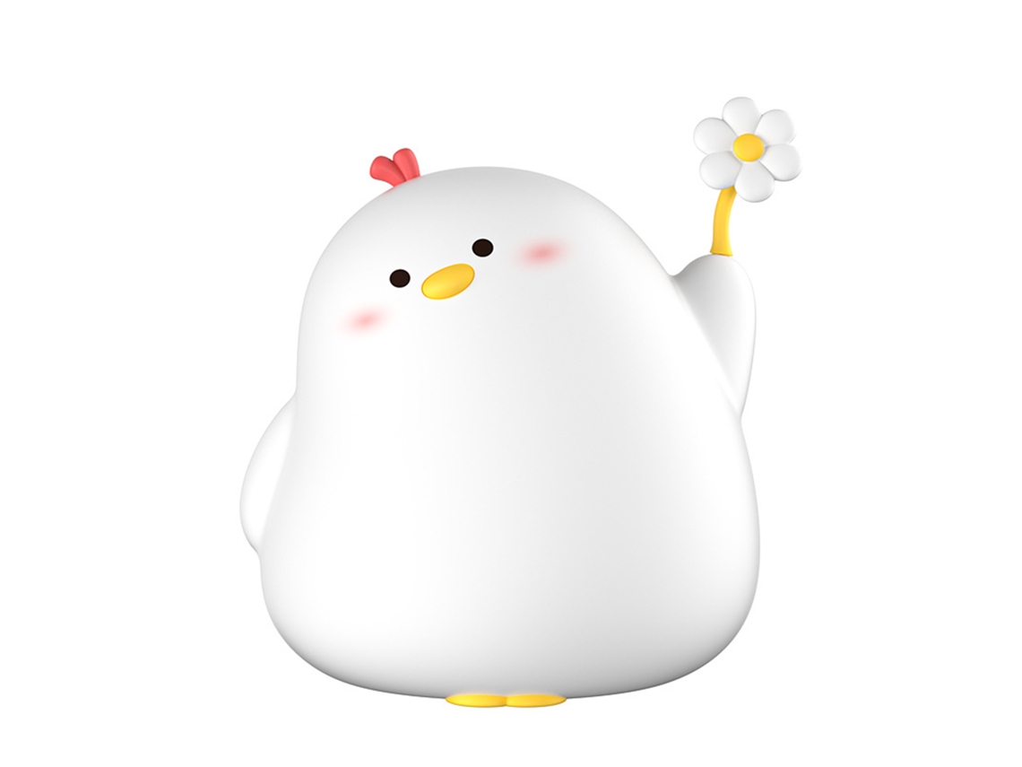 Luz nocturna recargable para bebés BJ con luz suave que protege los ojos, sensor táctil, 1200 mAh, diseño de pollito Moe adorable.