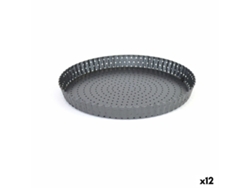 Molde para Tartas QUTTIN Perforado Desmontable 28 x 3 cm (12 Unidades)