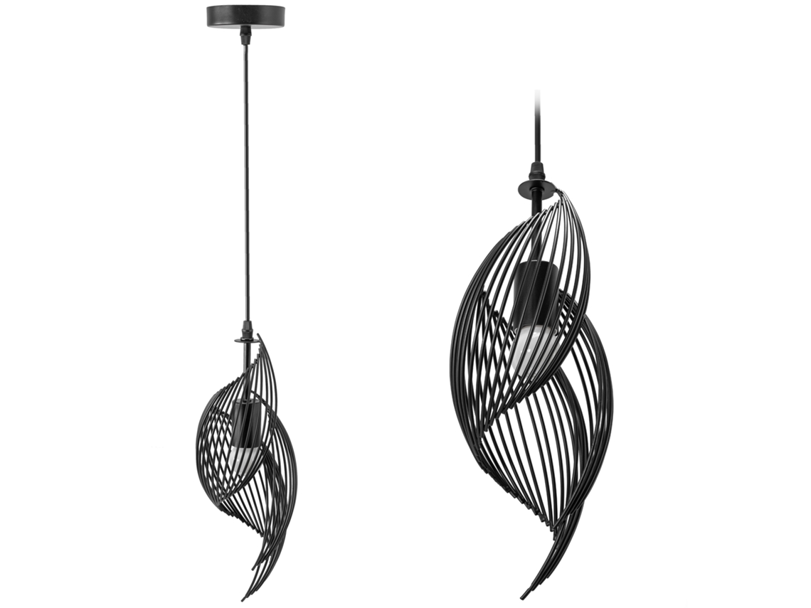 Lámpara de techo colgante Toolight App977 1cp negra