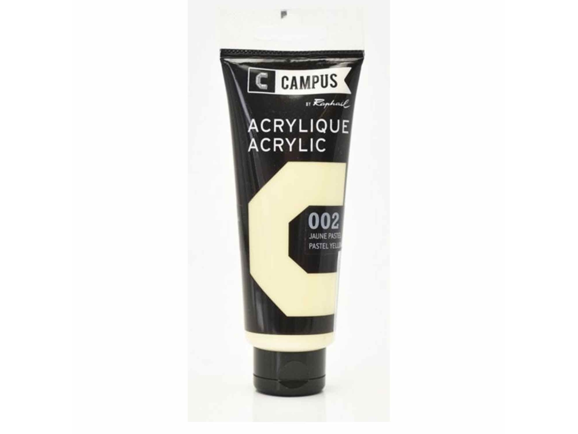 Tinta Acrílica CAMPUS (Amarillo Pastel N°002 - 100ml)