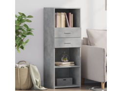 Aparador Alto Madera De Ingeniería Gris Hormigón 45x42,5x124 Cm