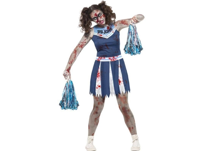 Disfraz de Mujer DISFRAZZES Animadora Zombie Azul (Talla: S)