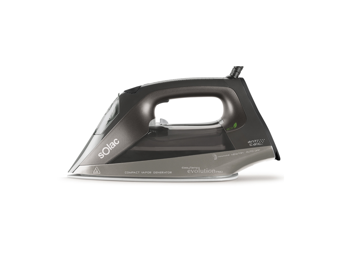Centro de planchado compacto Solac CVG9508 Easy Temp Evolution Pro, 2400 W, Eco/Auto/Turbo, vapor 45 g/min, apagado automático