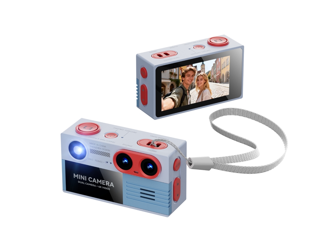 Cámara Digital Portátil 4k Czhhmart Mini, Tarjeta De Memoria No Incluida (azul Grisáceo)