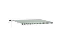 Maison Exclusive - Toldo Retráctil Manual Verde Y 500 X 350 Cm Tela Y Acero