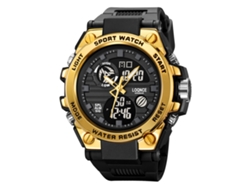 Reloj Electrónico Multifuncional Impermeable De Doble Pantalla (dorado) Para Estudiantes.
