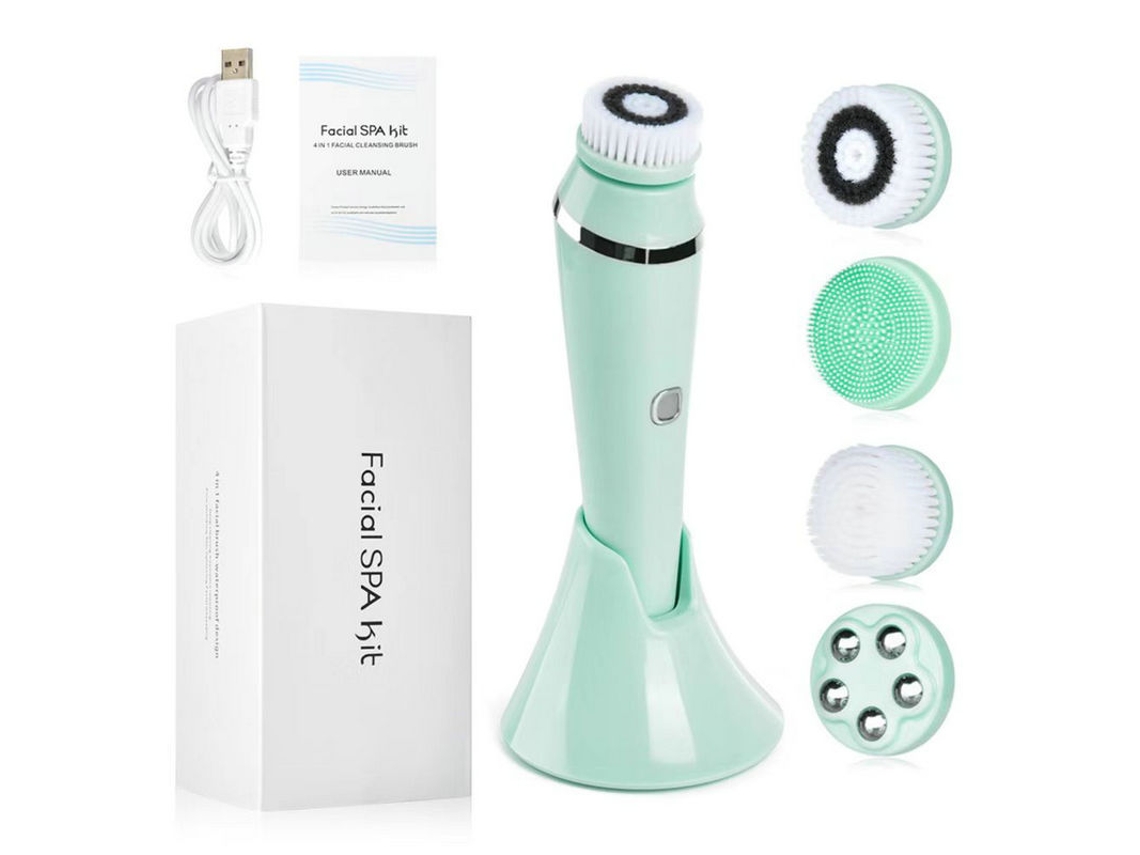 Escova de Limpeza Facial Elétrica Massagem Profunda Escova de Limpeza Facial À Prova D'Água 3 Modos GERTIZ