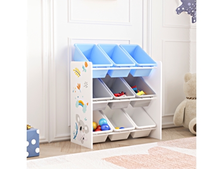Estantería para niños Muxía 3 niveles motivo de koala aglomerado/plástico 60 x 62 x 27 cm multicolor [EN.CASA]