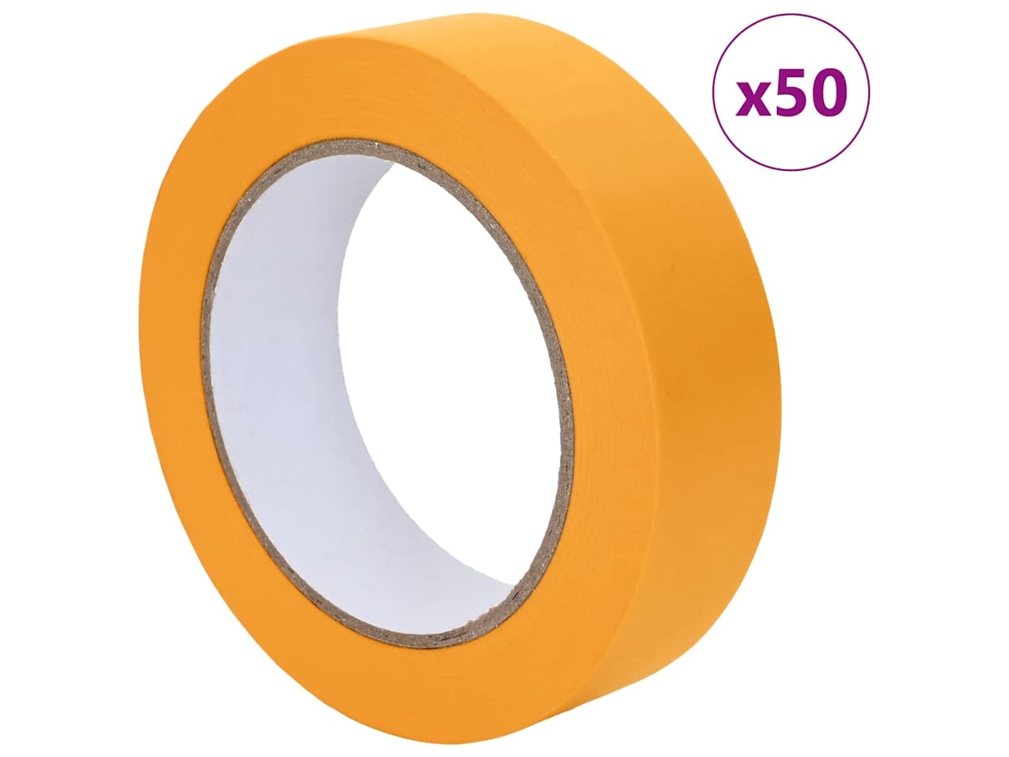 Maison Exclusive - Cintas De Enmascarar Para Pintores 50 Pcs Amarillo 25mm X 50m