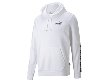 Capucha para Hombre PUMA Ess+ tape Blanco (XL)