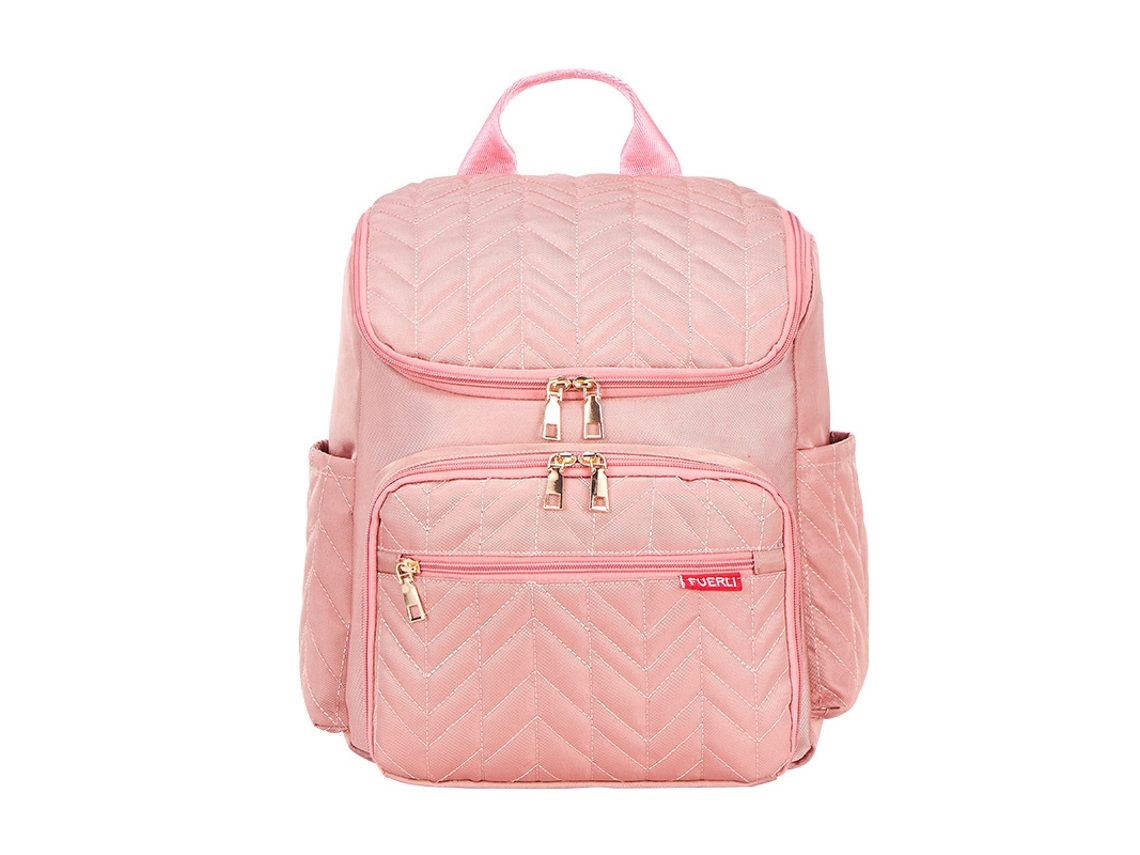Mochila para pañales, bolsa de viaje multifuncional para bebé con cambiador, rosa Hexinyigjly