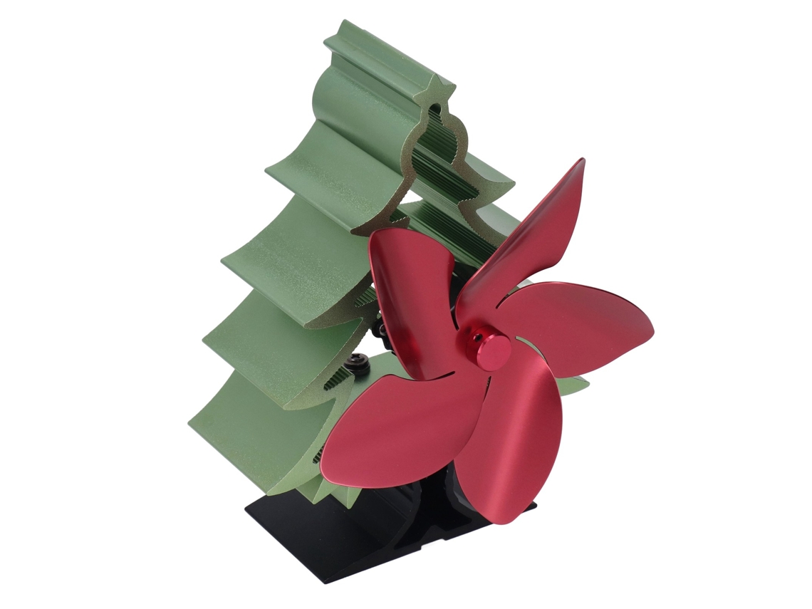 2026as-ventilador De Estufa Con Energía Térmica 5 Aspas Velocidad Ajustable Estilo Árbol De Navidad