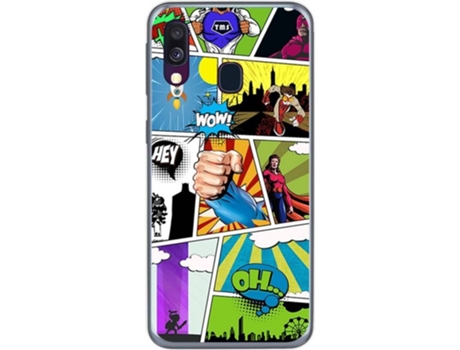 Carcasa Samsung Galaxy A40 TUMUNDOSMARTPHONE Comic Multicolor