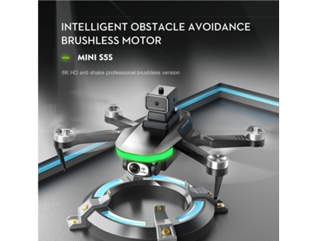 S5S Mini Drone con cámara 6K HD Evitación de obstáculos con láser (2 baterías - Duración de la batería: 18 min - Negro) YIZHOOD