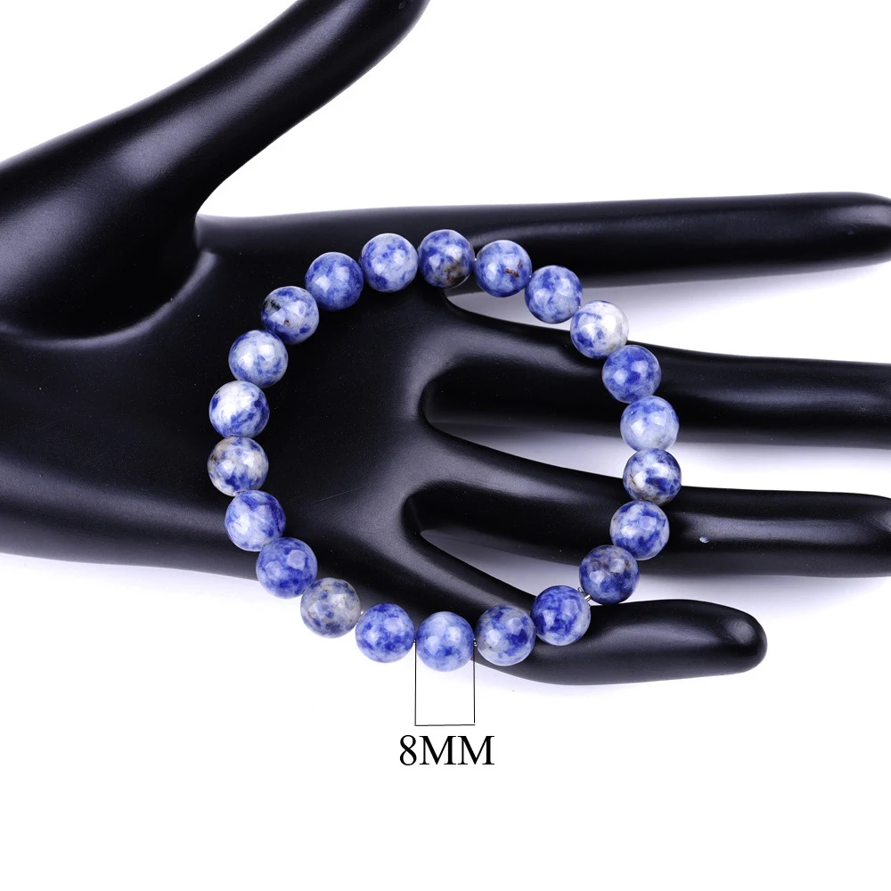 Pulsera de chakras con piedras preciosas naturales y cuentas de cristal para la sanación energética MDUG (8 mm x 23 cm)