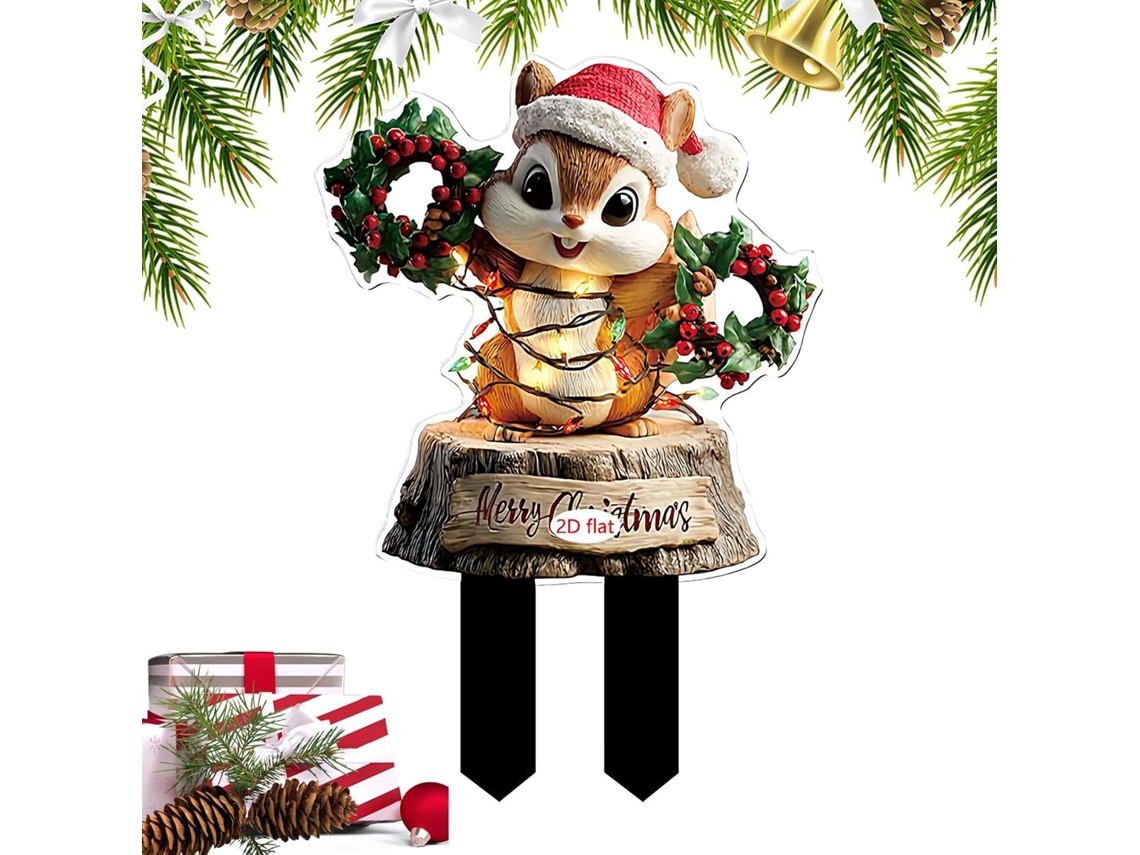 Decoraciones Navideñas Para Exteriores: Letreros Para El Jardín, Adornos Planos De Acrílico Para Césped, Jardineras,
