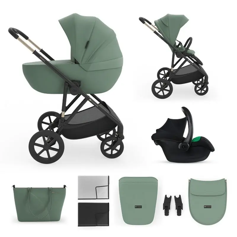 Carrito Bebé Multifunción 3 En 1 Kinderkraft Prime3 Verde