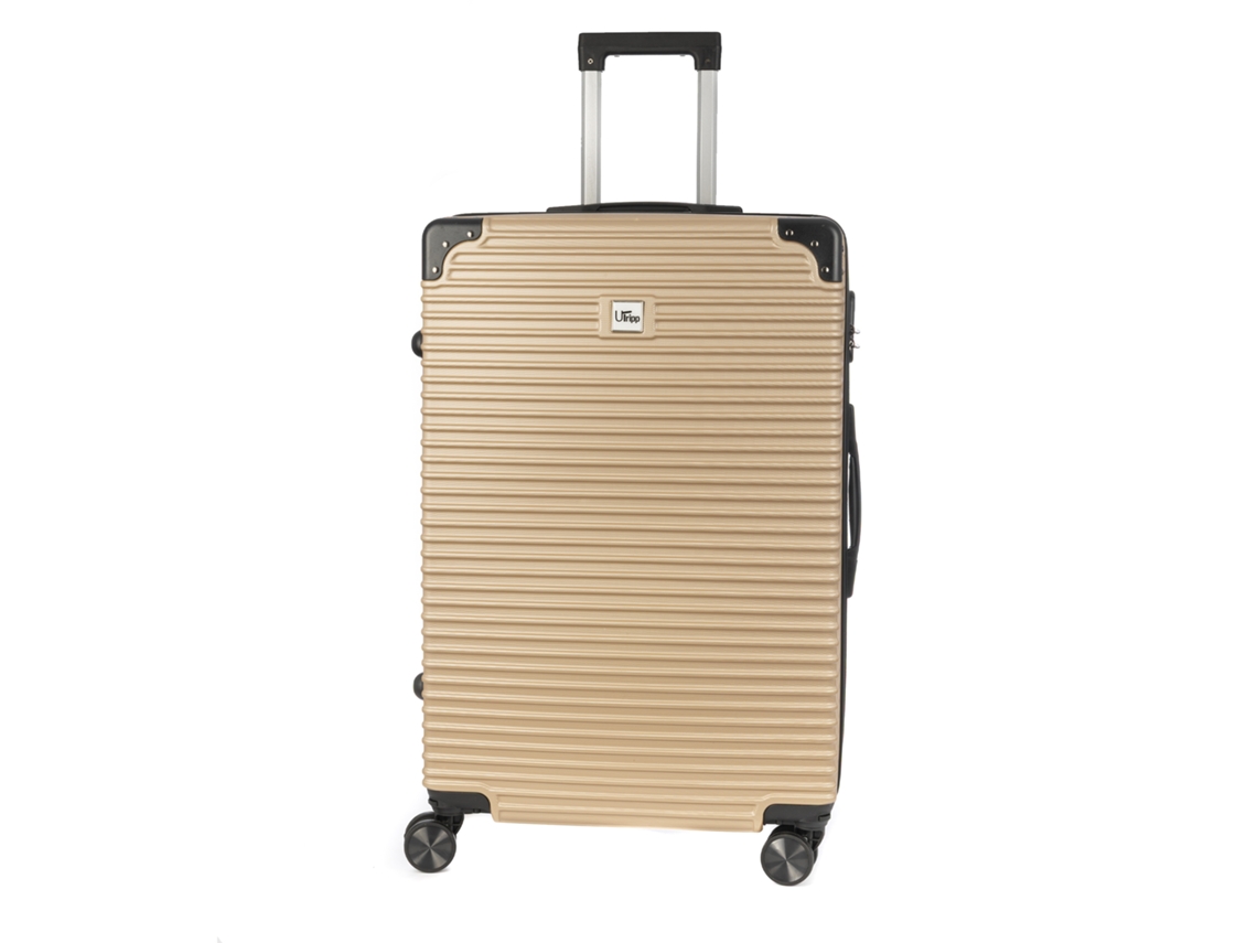 Maleta Mediana Trolley Rígida Ultraligera, De Abs De Alta Resistencia Con Esquinas Reforzadas. Cerradura Numérica Y 4 Ruedas Dobles 360°.