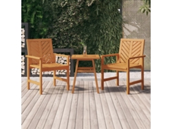 Sillas de comedor de jardín, 2 piezas, madera maciza de acacia, Dkd Home Decor