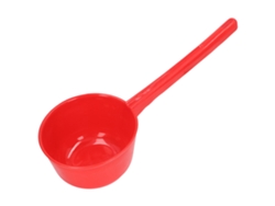 Cucharón De Agua De Plástico Grueso Con Mango Largo, Gran Capacidad, Para Jardín, Cocina, Baño, Rojo.