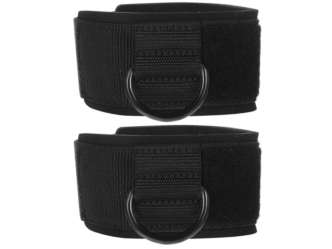 2 Peças De Cinta De Tornozelo Portátil Com Fivela Para Proteção Esportiva E Treinamento De Pernas E Quadris 39,00x6,00x1,50cm Negro 1