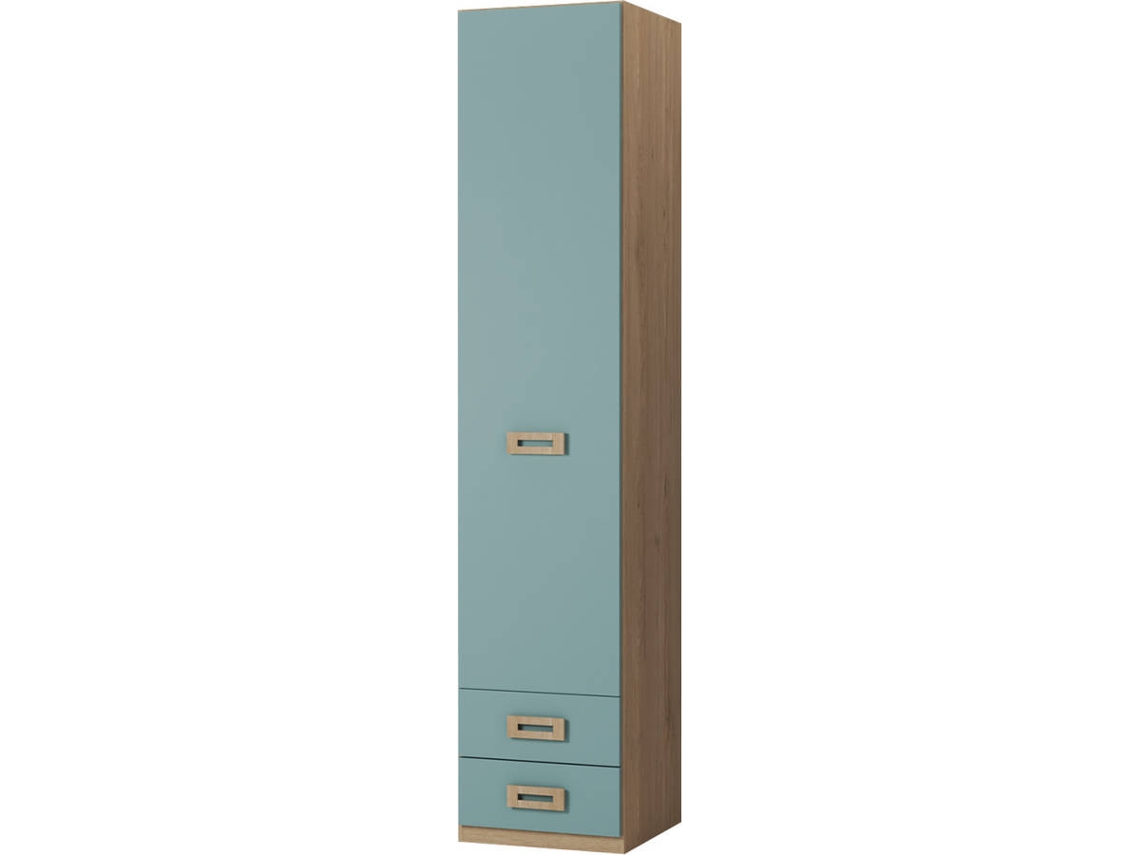 Armario MUEBLAM Roble Aqua Blue Melamina (50x232x50 cm)