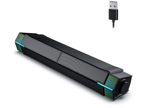 Altavoces Bluetooth para ordenador, Monitor de escritorio, barra de sonido para juegos, sonido estéreo con cable alimentado por USB VEANXIN